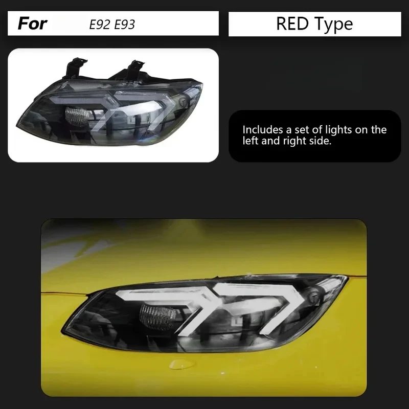 E92 LED Headlight 2011-2013 Headlights 330I 335I DRL Turn nal Eye Projector Lens Lamp upgr