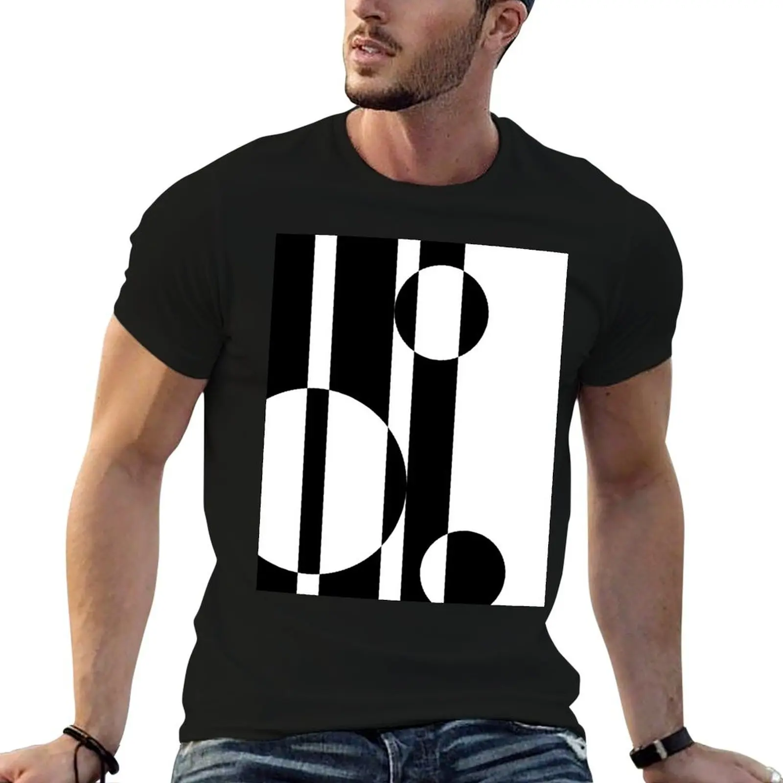 Retro Sixties Black and White Op Art T-Shirt funny shirt cotton custom t shirt mens graphic t-shirts