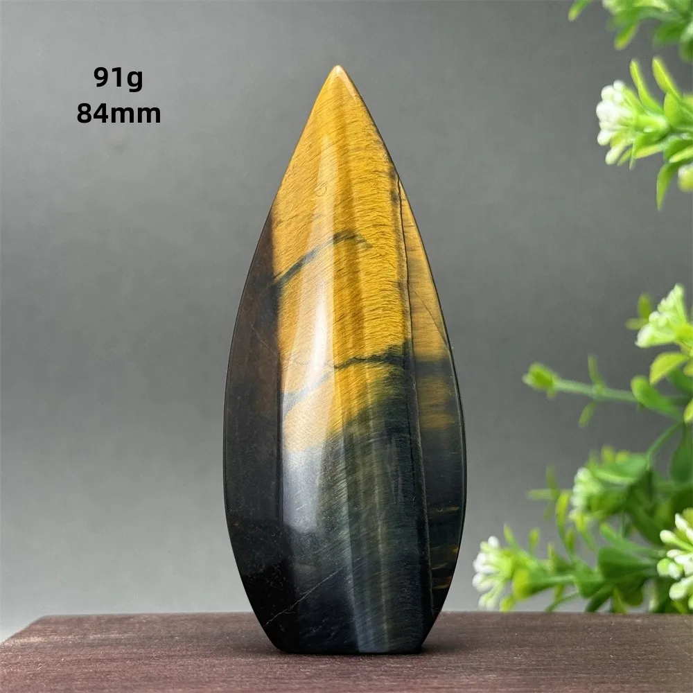 Natural High Quality Blue Tiger Eye Stone Free Form Torch Quartz Home Decoration Reiki Healing Energy Meditation Gift