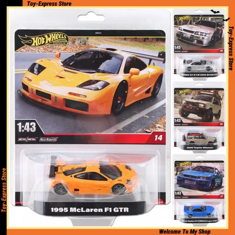 Hot Wheels Premium 1:43 2024 Crianças Brinquedos Hotwheels Modelo de Carro Meninos Crianças Brinquedos McLaren F1 GTR NISMO Toyota Nissan Skyline GT-R