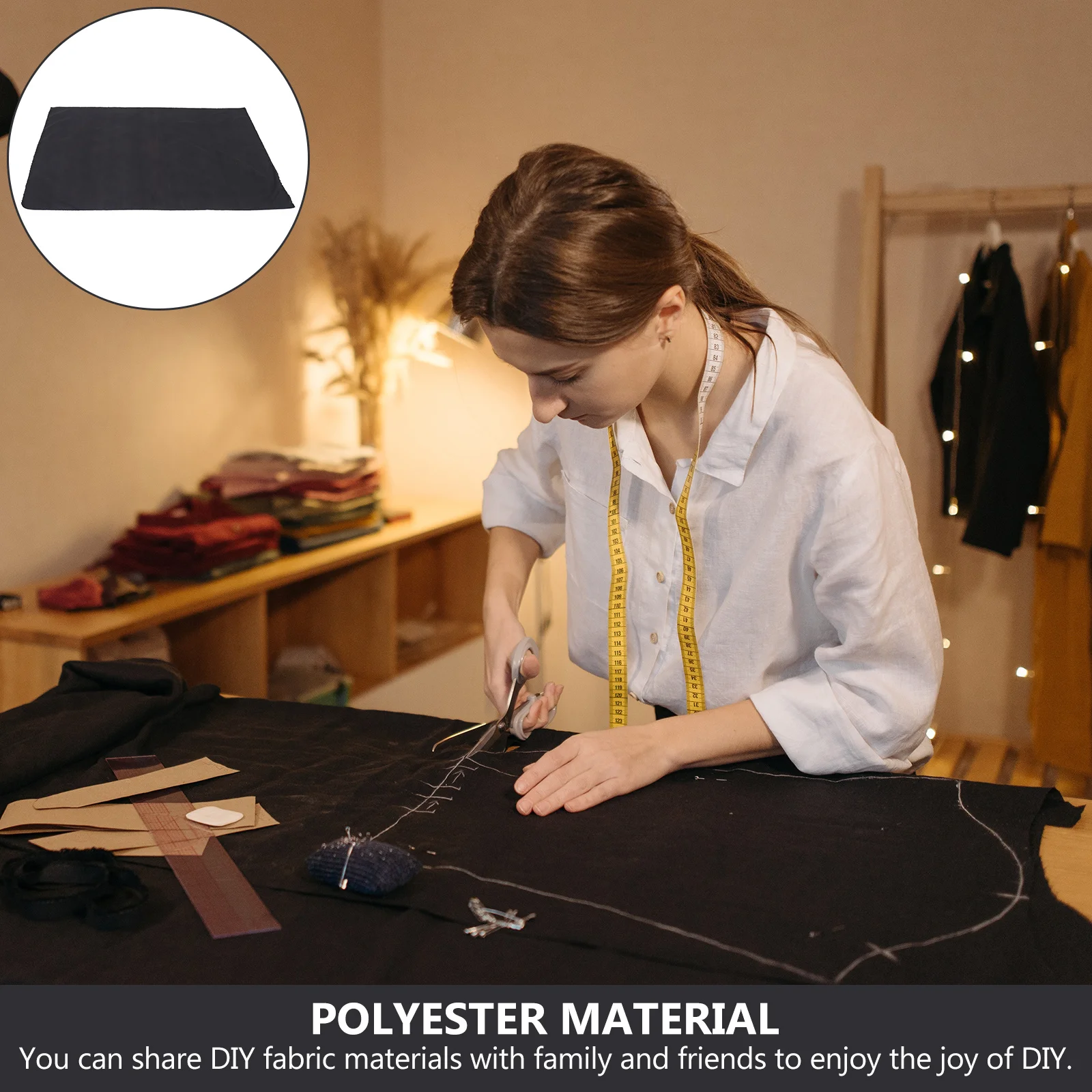 

Soft Touch Pure Color Polyester Fabric DIY Material Non Fading Craft Sewing Fabric for Creative Projects Practical Sewing Sheet