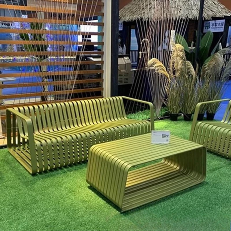 Internet celebrities ins wrought iron, creative park square resting seat, bench