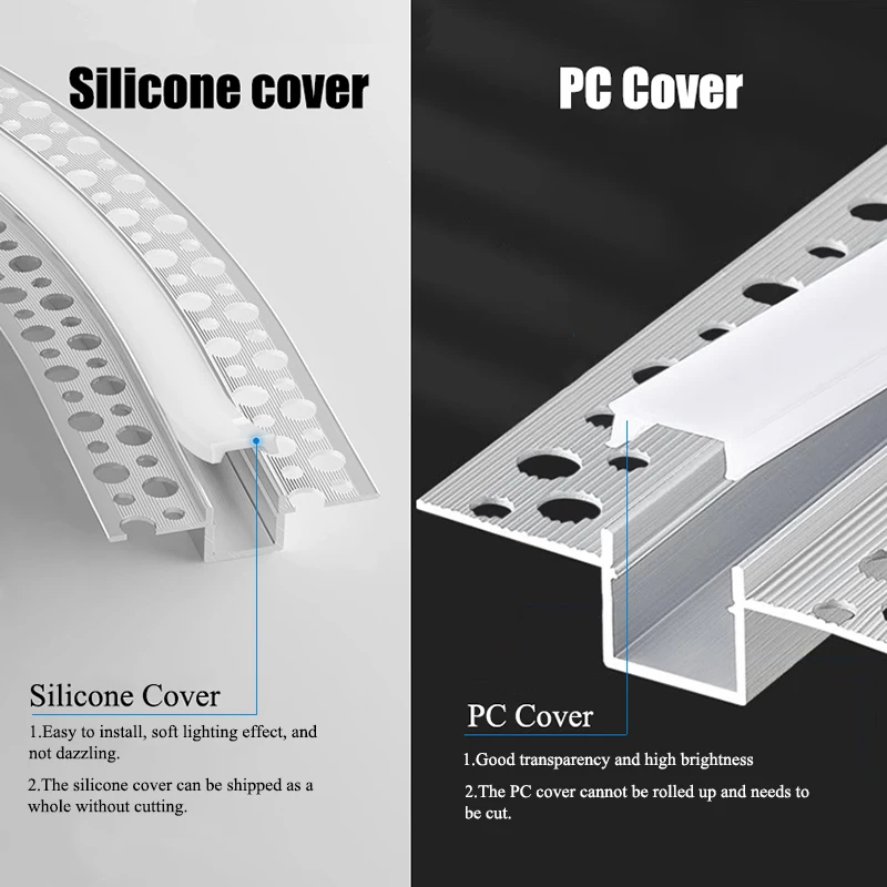 Встраиваемый линейный светодиодный алюминиевый профиль Φ/силиконовая крышка для гостиной спальни настенный потолочный светильник