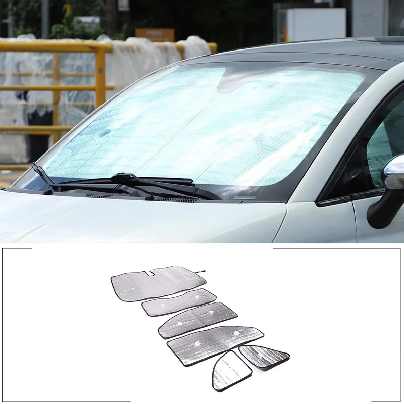 

For Fiat 500 2010-2023 front windshield sunshade car interior sunscreen and UV protection foldable full window glass sunshade