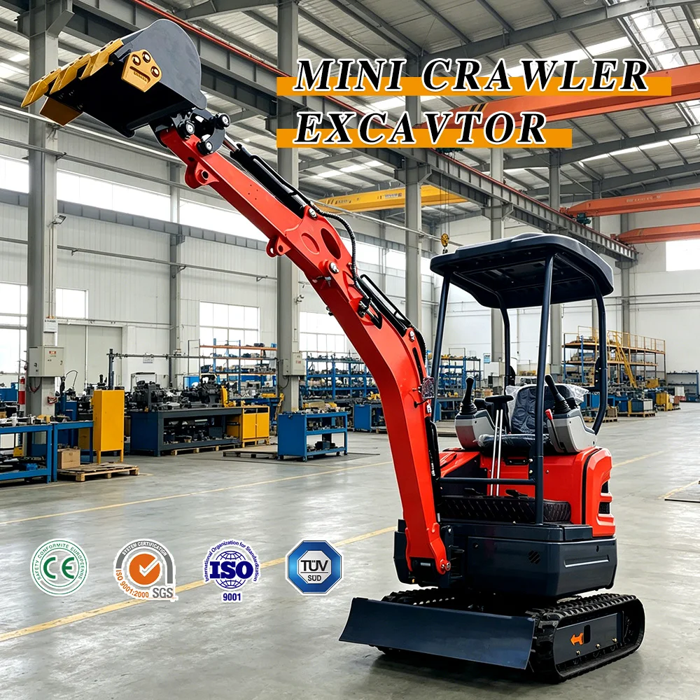 

1.5 Ton Mini Excavator for Kubota Engine CE EPA Euro5 Hydraulic Crawler Small Digger with Attachments for Farm Garden Home Use