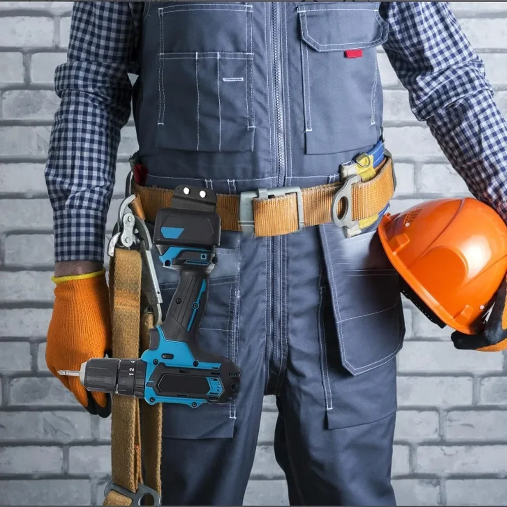 مشبك حزام أشرطة القياس حامل خفيف الوزن ومتين ومتعدد الوظائف ومشبك حزام الحفر المحمول مع أشرطة قياس تأمين الخطاف