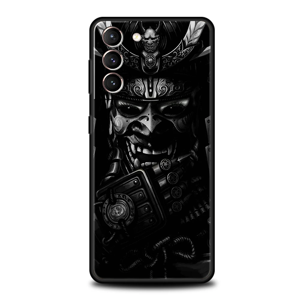 Coque de téléphone samouraï Hannya Mask Ghost, étui souple en TPU pour Samsung Galaxy S25 S24 S23 S22 Ultra S20 S21 FE 5G S10 S9 Plus S10E