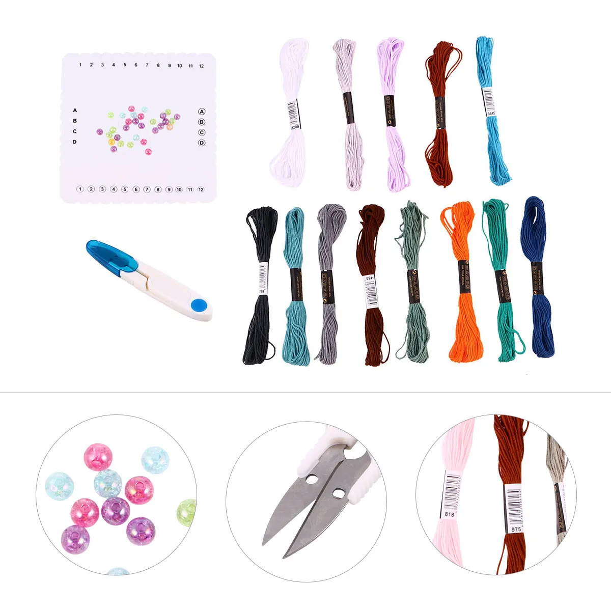 

Beads Braider Set Handmade Bracelet Weaving DIY Craft Loom Charm Colorful Student