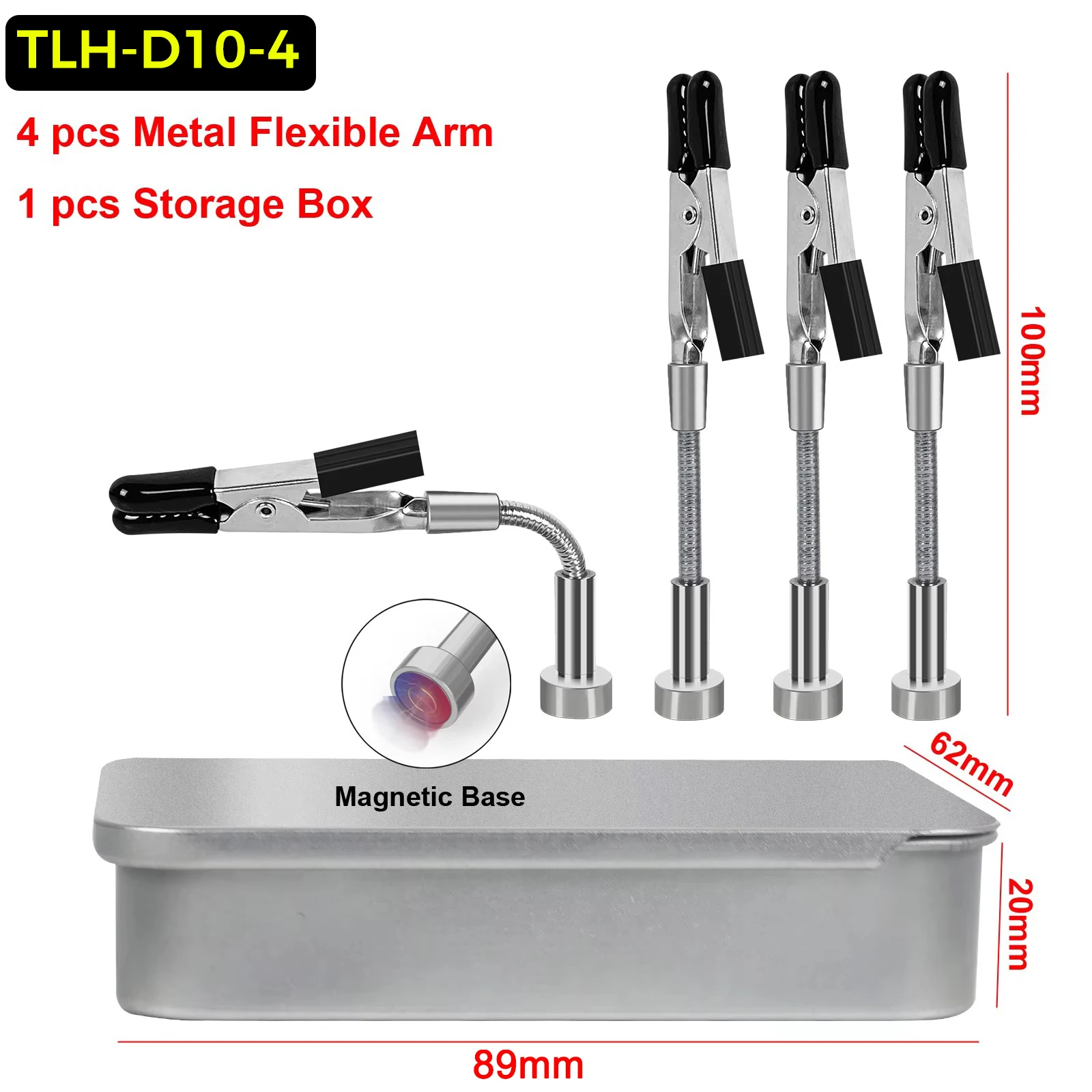 NEWACALOX Soldeerhulp 4 Magnetische Universele Flexibele Arm Lasassistent PCB Klem Derde Hand Lasreparatiegereedschap - afbeelding 1