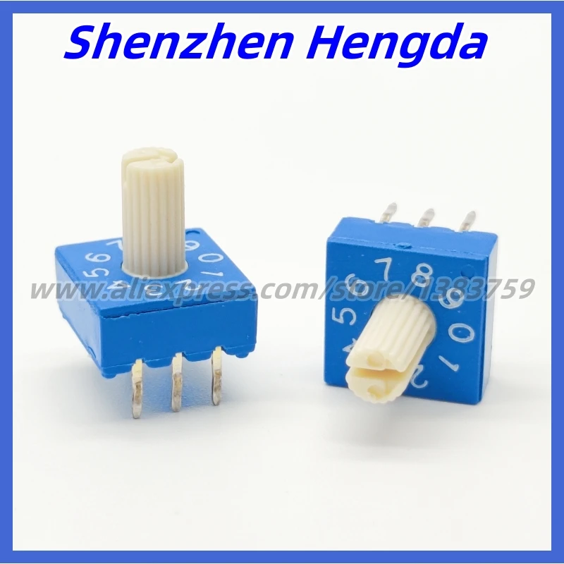 1PCS Code Switch ERD110RS 10-Bit 0-9 3:3 Rotary Encoder With Handle