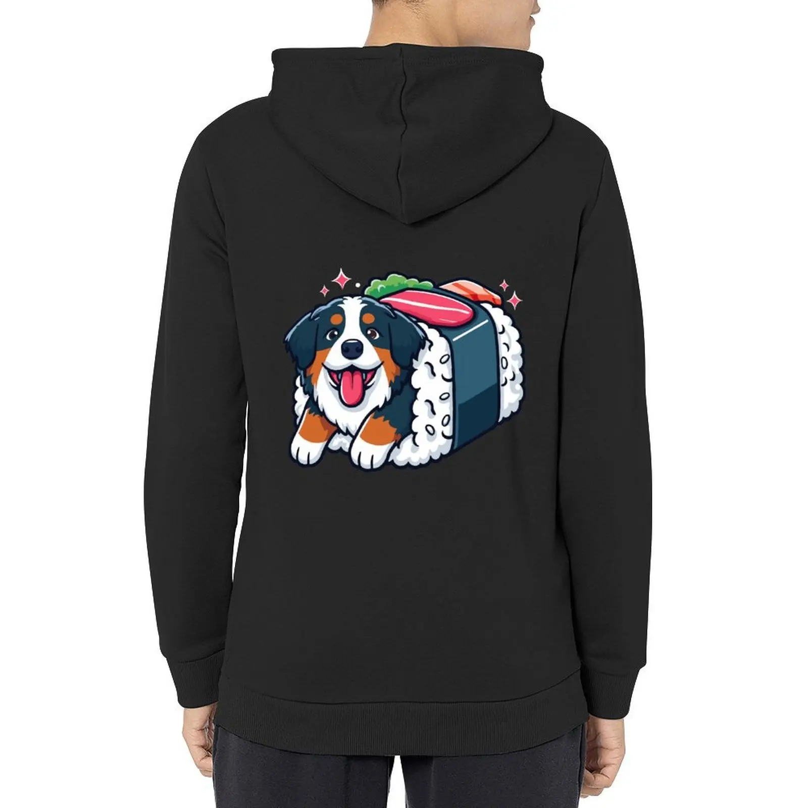 

Cute Kawaii Bernese Mountain Sushi Dog Lover, Funny Bernese Mountain Dog Hoodie male clothes graphic t shirts men new in hoodies