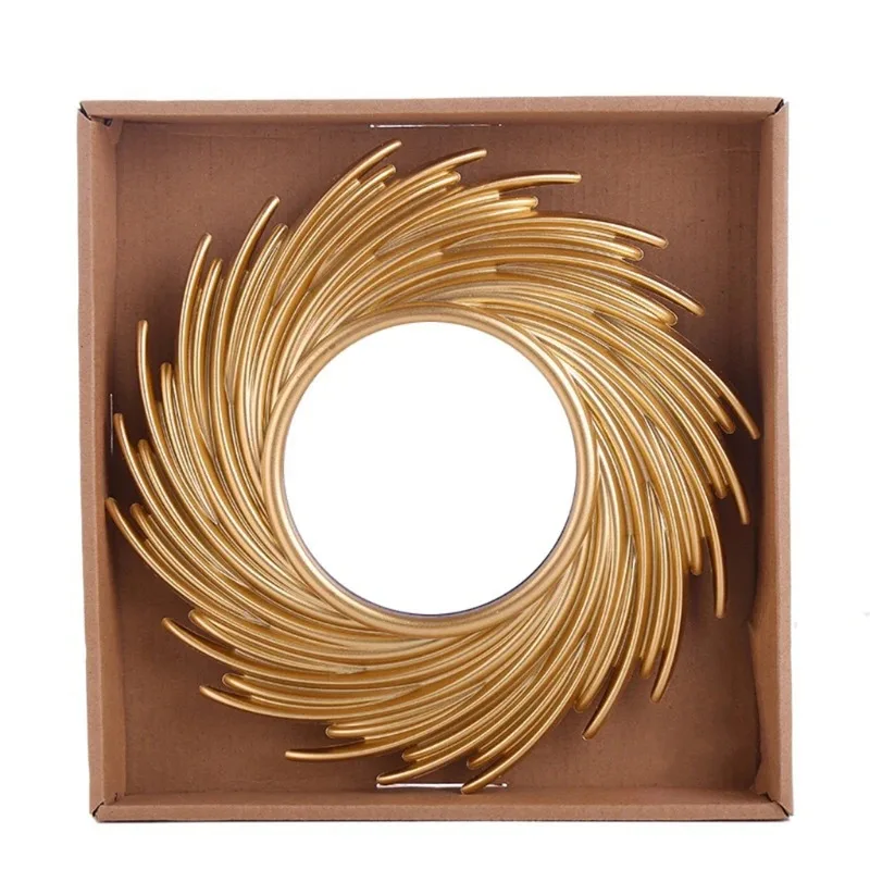 Round Rattan Makeup Mirror,Innovative Art Deco,Bathroom Wall Mirror,Makeup Mirror,Decorative Mirror,Bathroom Mirror,Crafts
