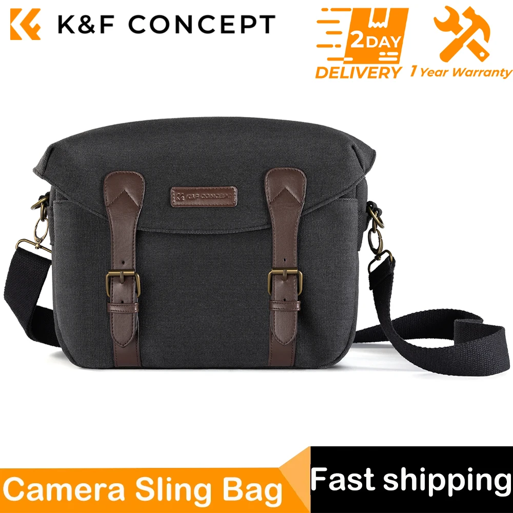 K & F koncepcyjna pasek do aparatu torba na ramię męska Crossbody Crossbody podróżna woreczki strunowe kurierska dla DSLR/lustrzanka