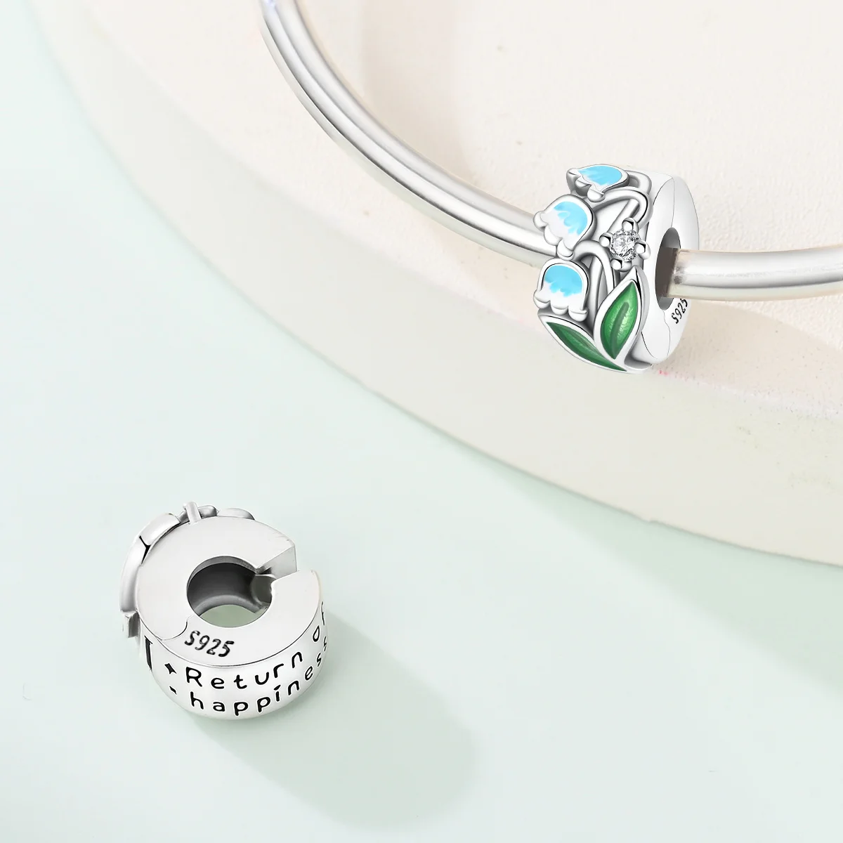 

Бусины-гирлянда в виде цветка колокольчика для браслетов и подвесок, изысканный подарок для женщин, оригинальный аксессуар из серебра 925 пробы, без никеля и свинца