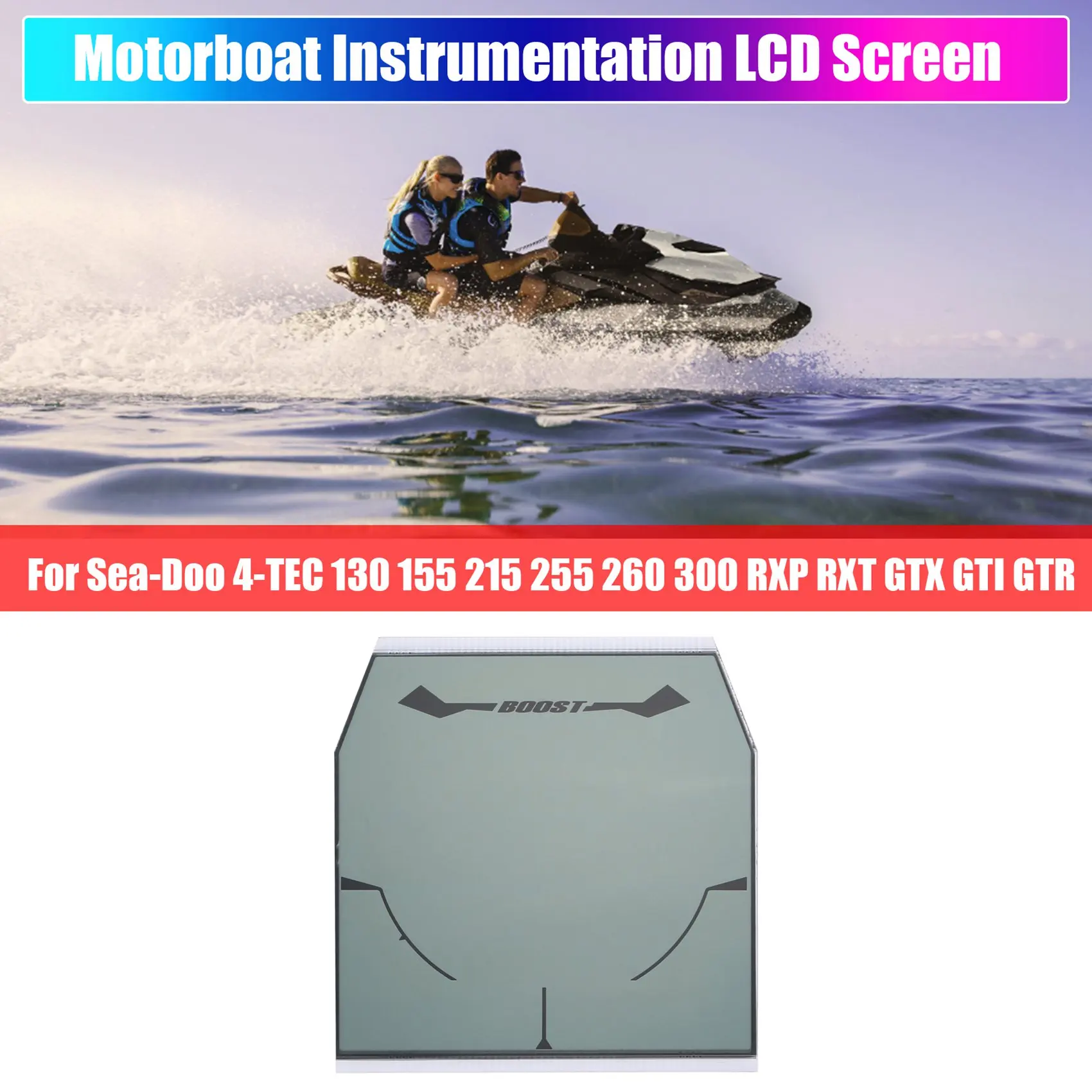 หน้าจอ LCD เครื่องมือวัดเรือยนต์สำหรับทะเล-Doo SeaDoo Sea 4-Tec 130 155 215 255 260 300 rxp rxt GTX GTI GTR A