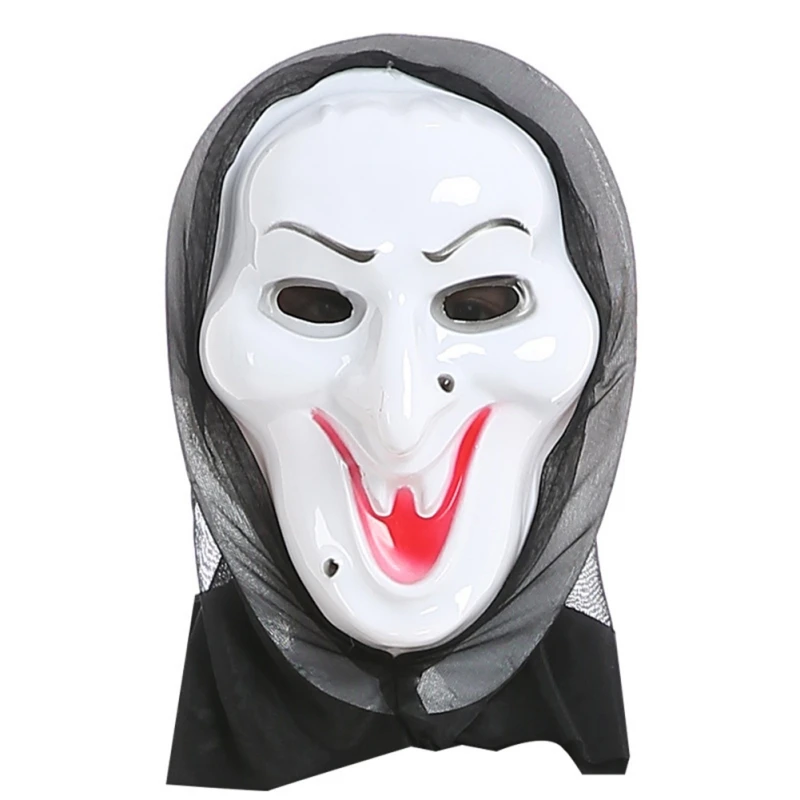 Kids Mask Ghost Mask Halloween Creepy Devil Mask Stick Tongue Out Helmet Horror Demon Cosplay Party Costume Props