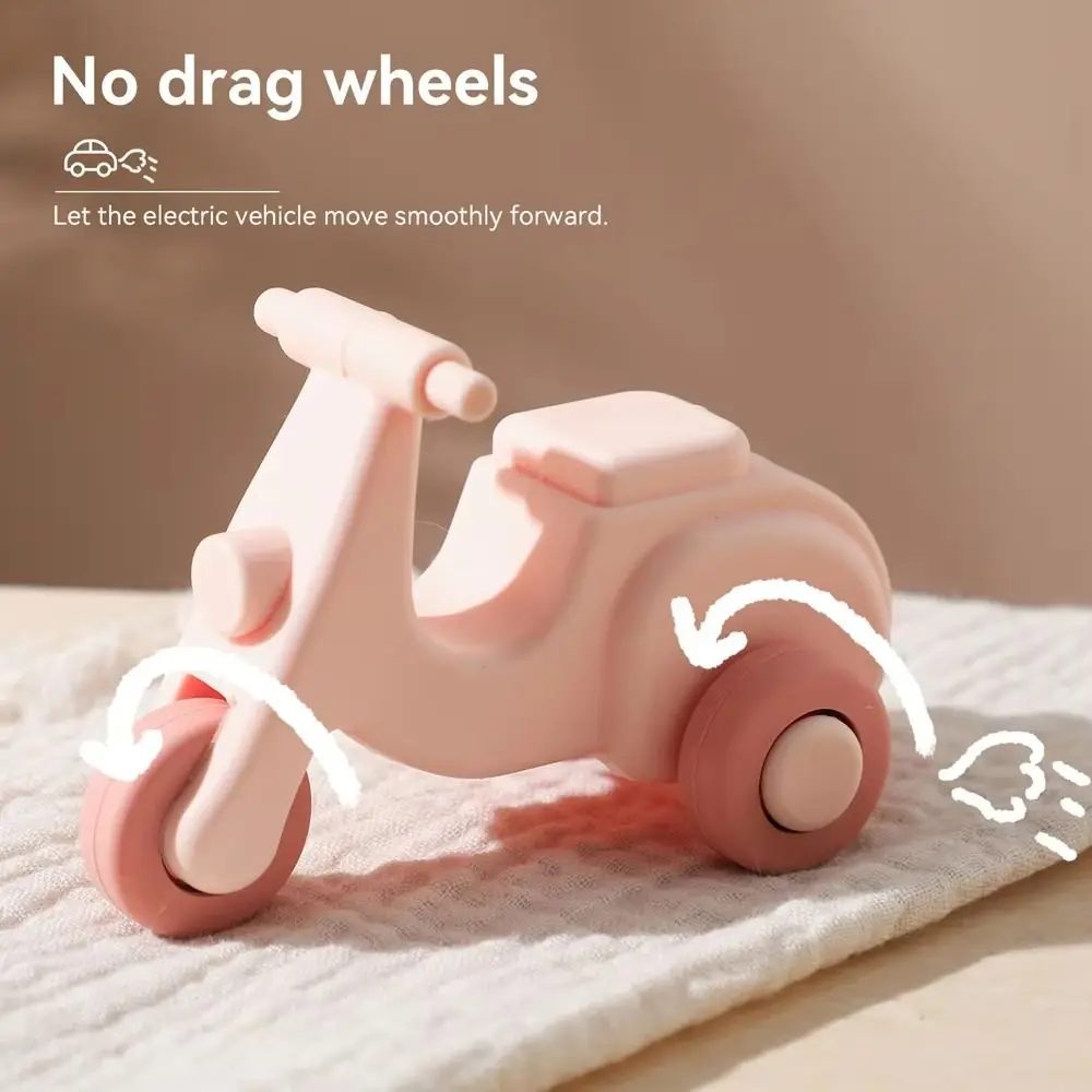 Coche de juguete de silicona multifuncional de dibujos animados para bebé, juguetes educativos sin BPA Montessori, juguetes de dentición suaves de seguridad para bebé