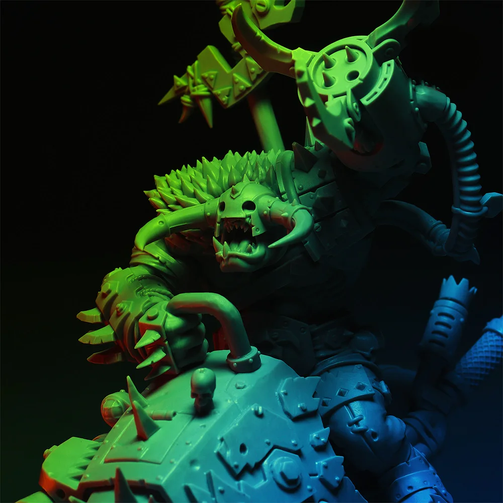 Iron Khan, Space Warrior, Wargame Orc Miniatures, Ork Figure, Terrain, RPJ, TRPJ, Pathfinder, Infinity, Gaming, Gamemat