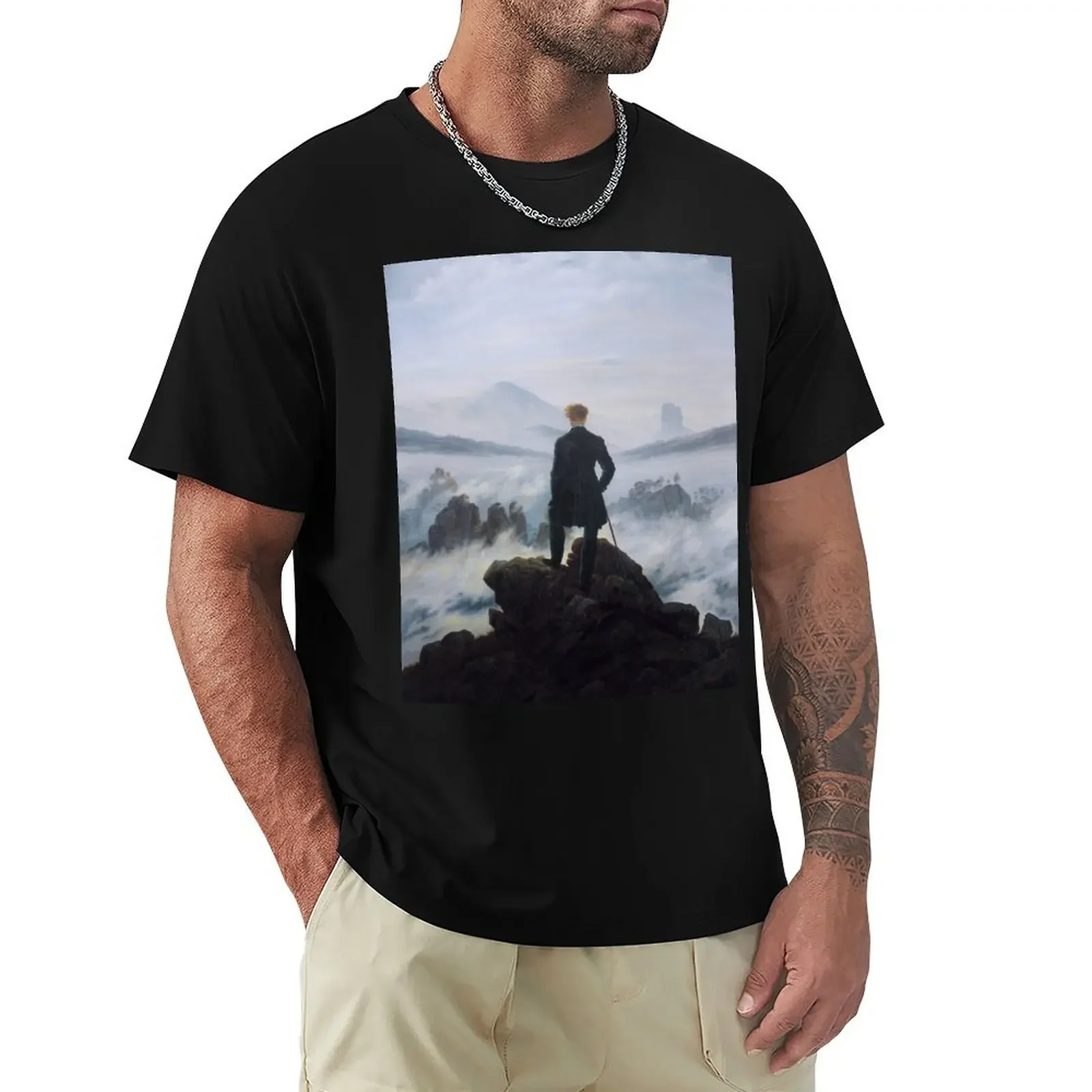 

Fine Art: Wanderer above the Sea of Fog T-Shirt designer shirts cute clothes cotton graphic tees men clothes