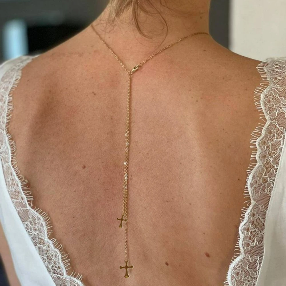 Elegant Crystal Bride Back Cha - Body Jewelry For Backless Dress ulasan dan harga