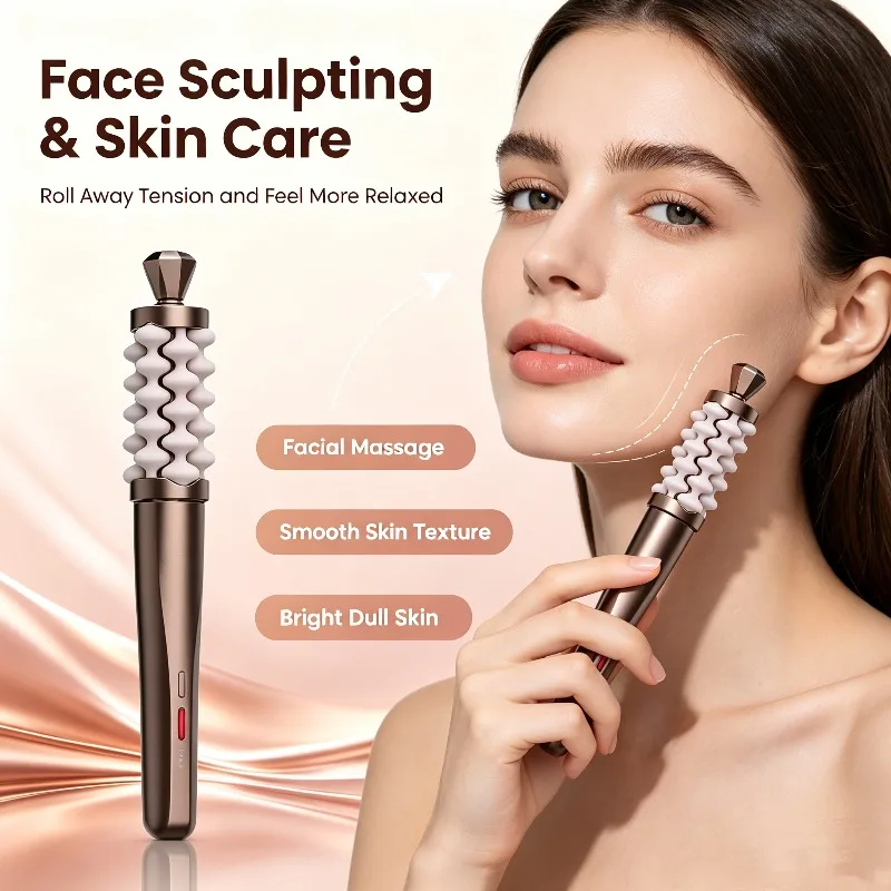 Multifunctional 3D Rotary Handheld Face Massager Skin Lifting Tightening Slimming Facial Beauty Tool