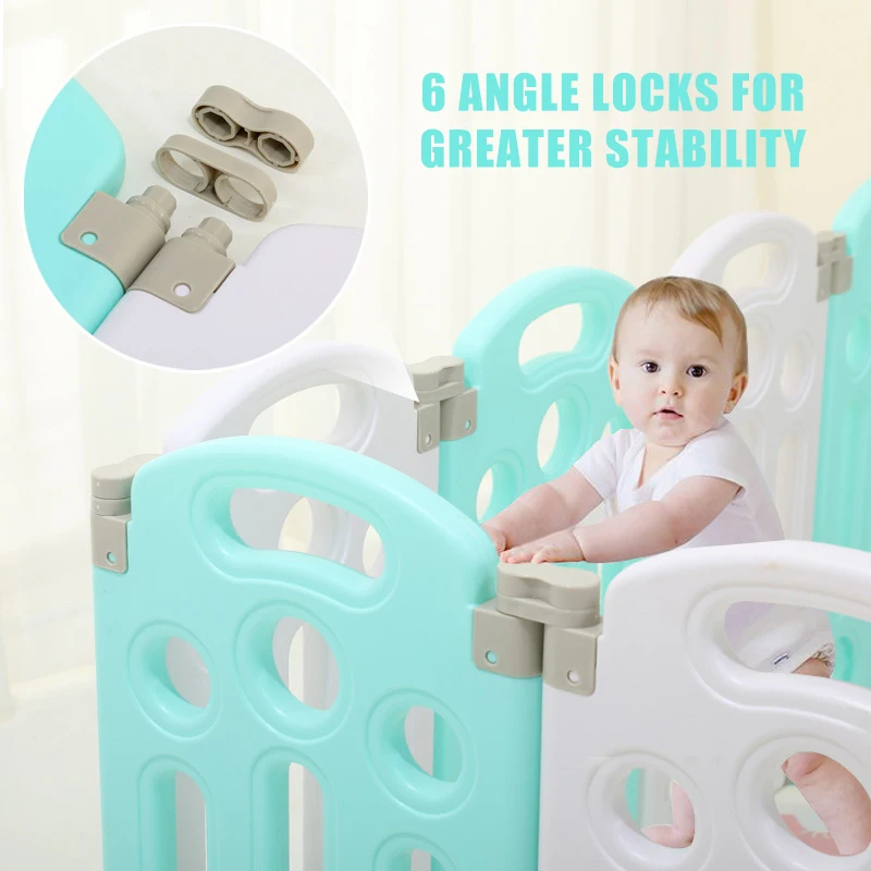 IMBABY Baby Playpen Plastic Playpens Foldable Playpen for Children Large Baby Playground with Free Mat Baby Activities Fence
