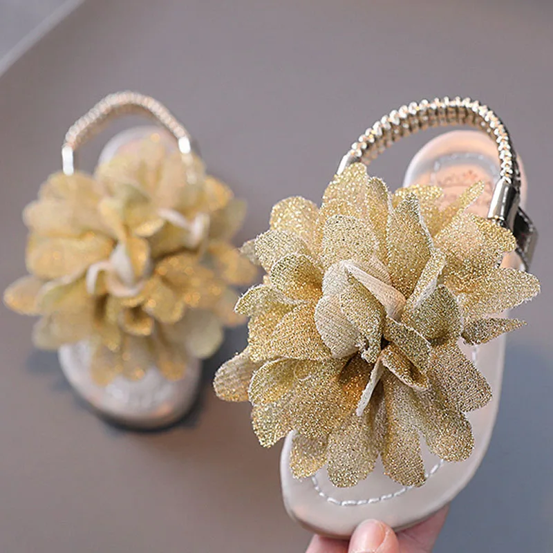 New Bohemian Flower Baby Shoes Fashion Slip On Girls Sandals Children Flip Flops Sweet Kids Open Toes Sandalias CSH930