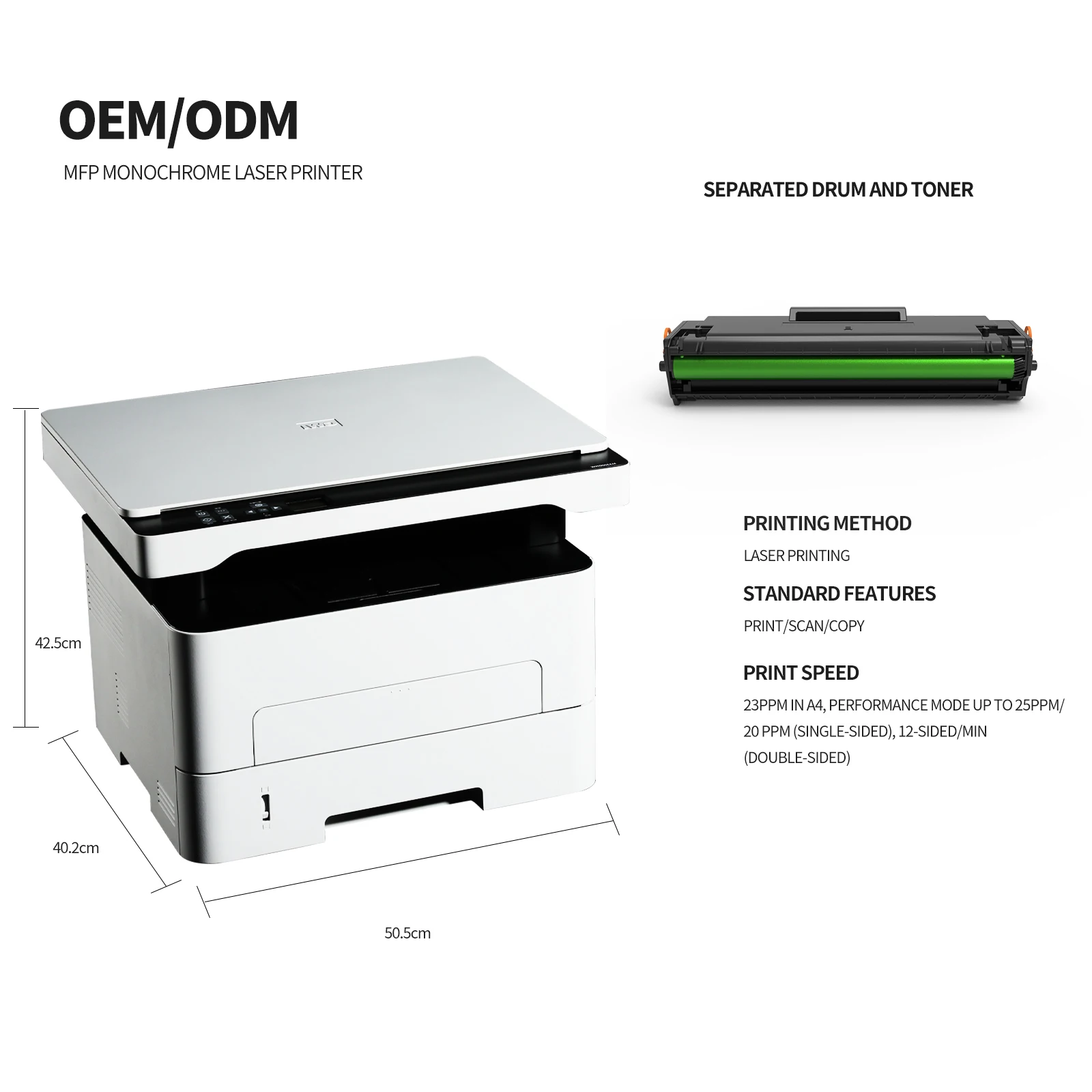 M2500DW Printable Laser Printer Multifunctional A4 Black and White Scan Copier Machines Office Print
