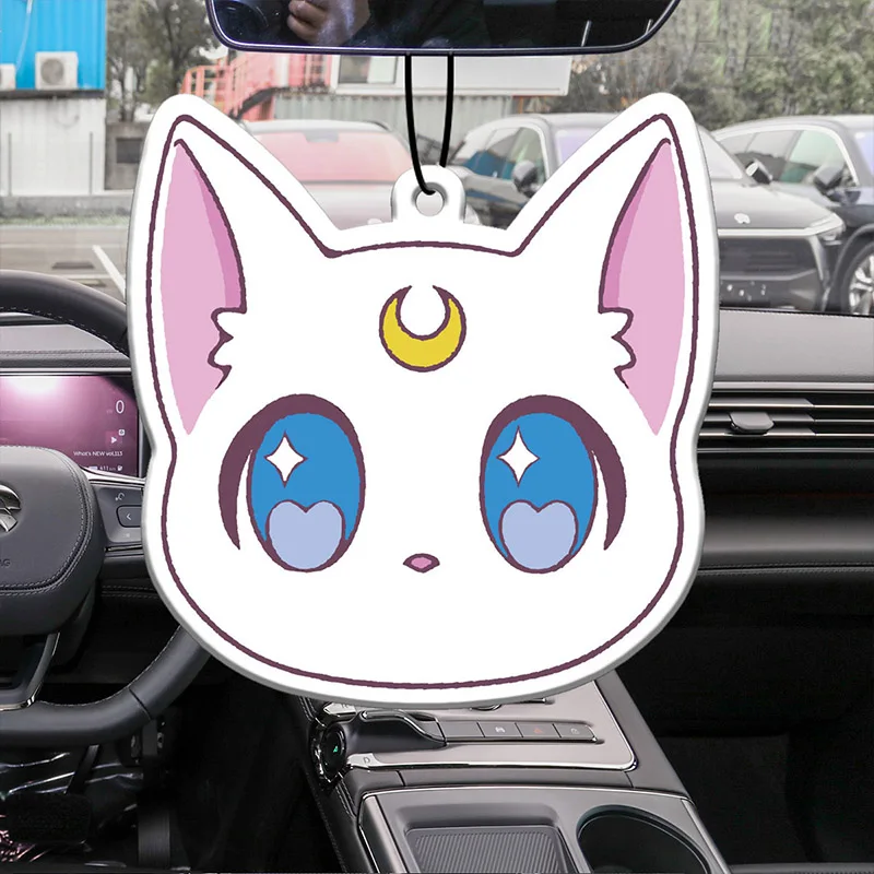 Pink Cute Cat, Girly Atmosphere Decoration, Freesia and English Pear Scent (International Trend) Car Fragrance Tablets, Wardrobe Air Freshener, Perfume, Rearview Mirror Decoration, Car Interior Pendant, Natural Scent Air Purifier, Anime Cartoon Toilet Fragrance Sachet, Living Room Office Room Bedside Hanging Ornament view 6