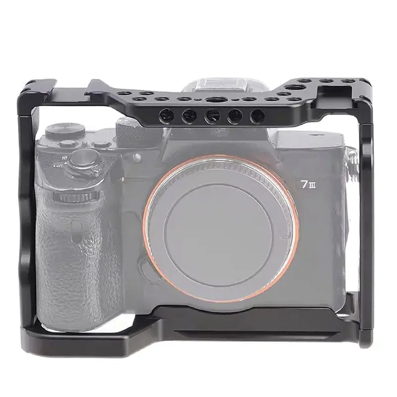 B29C-Aluminum Alloy Camera Cage For Sony A7III A7M3 A7RIII A9 With Cold Shoe Mount For Led Light Camera Parts Rabbit Design