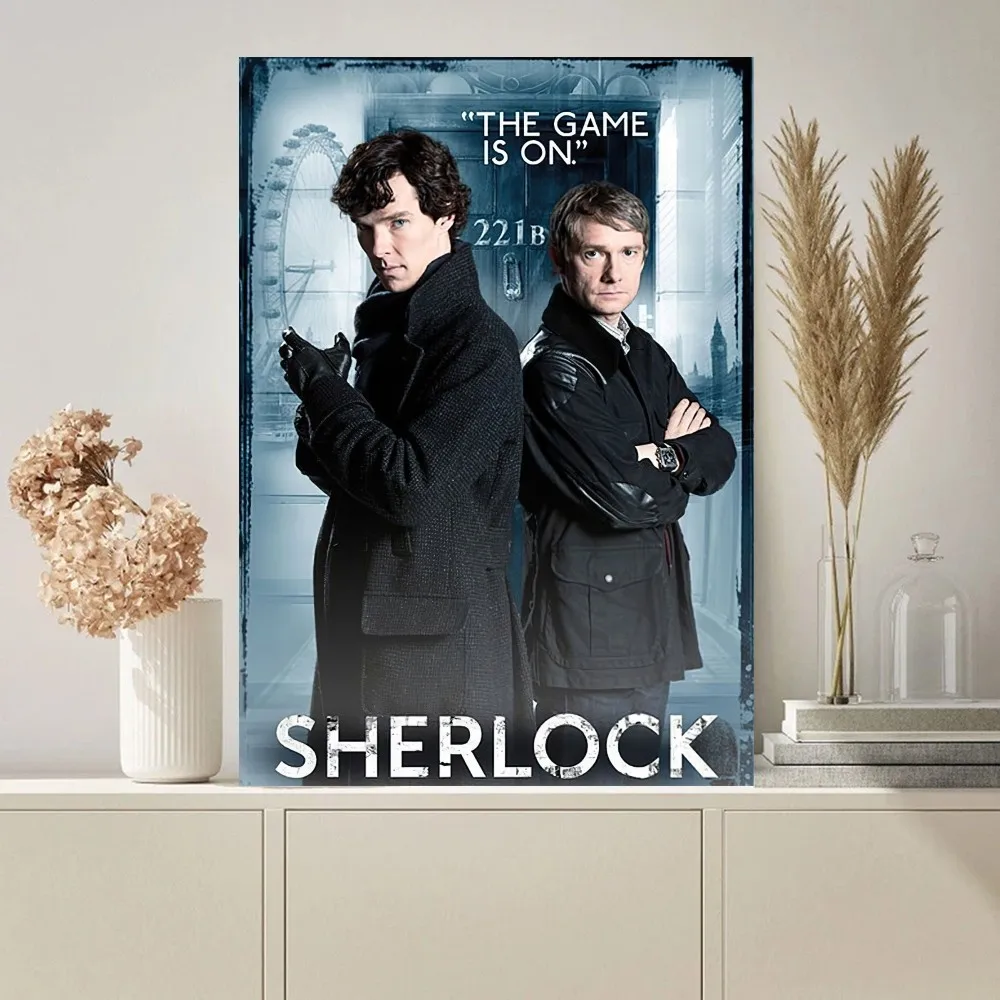 S-Sherlock H-Holmes Poster Paintings on The Wall Picture for Living Room Interior Painting Room Decoration