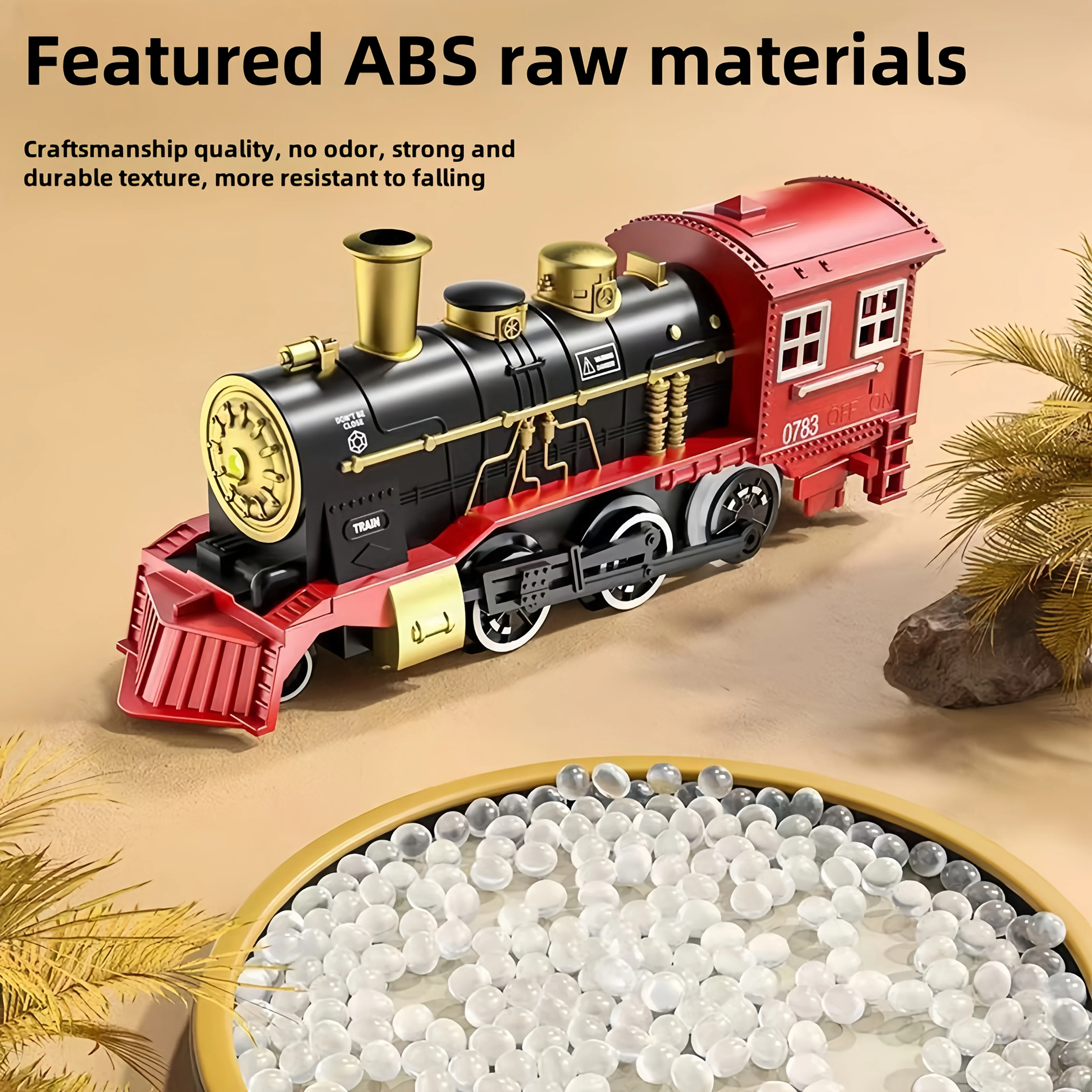 Juego de juguetes de vía de tren para niños, coches de motor clásicos retro y juegos de juguetes de tren de vía larga con luces, juguetes ideales para niños