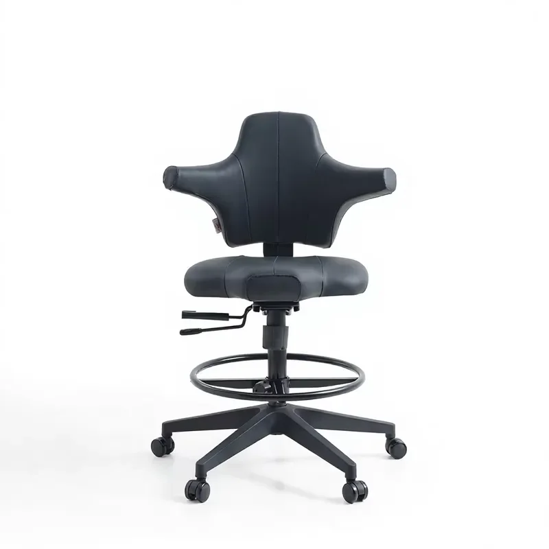 Ergonomic Dental Stool with Adjustable Swivel Backrest Rolling Medical Assistant Chair for Clinic Laboratory Use Comfortable