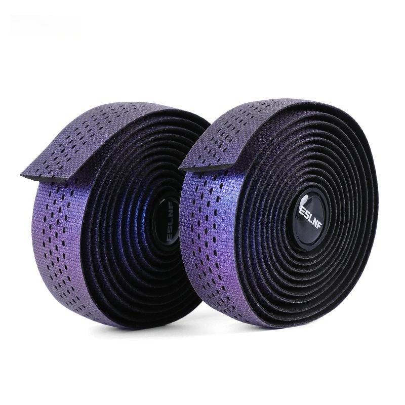 Gradient Purple Road Bike Bend Handle Strap Bicycle Handlebar Tape Breathable Anti Slip Waterproof EVA Shock Absorber Bike Tape