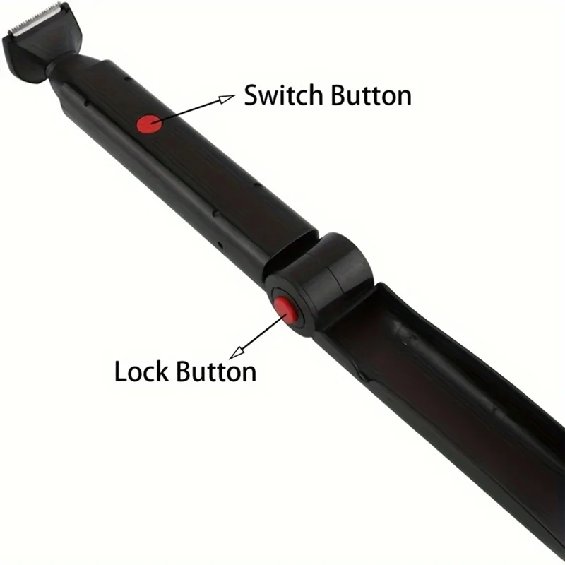 A74G-afeuille arrière électrique 2 en 1, tondeuse pour le visage, Rechargeable, poignée pliable, épilation du dos, toilettage pour le corps des hommes