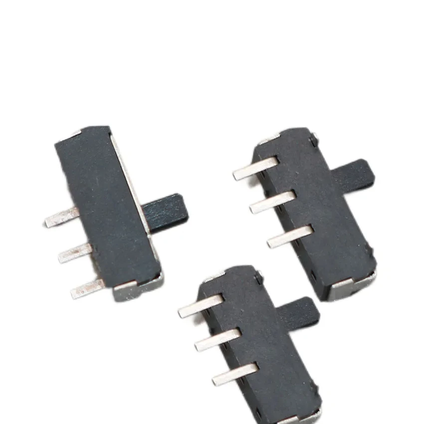 ChengHaoRan 5PCS 2 Position 1P2T Horizontal Miniature SMT SMD Slide Switch Reset switch 3 feet 2 files Horizontal Slide On-Off