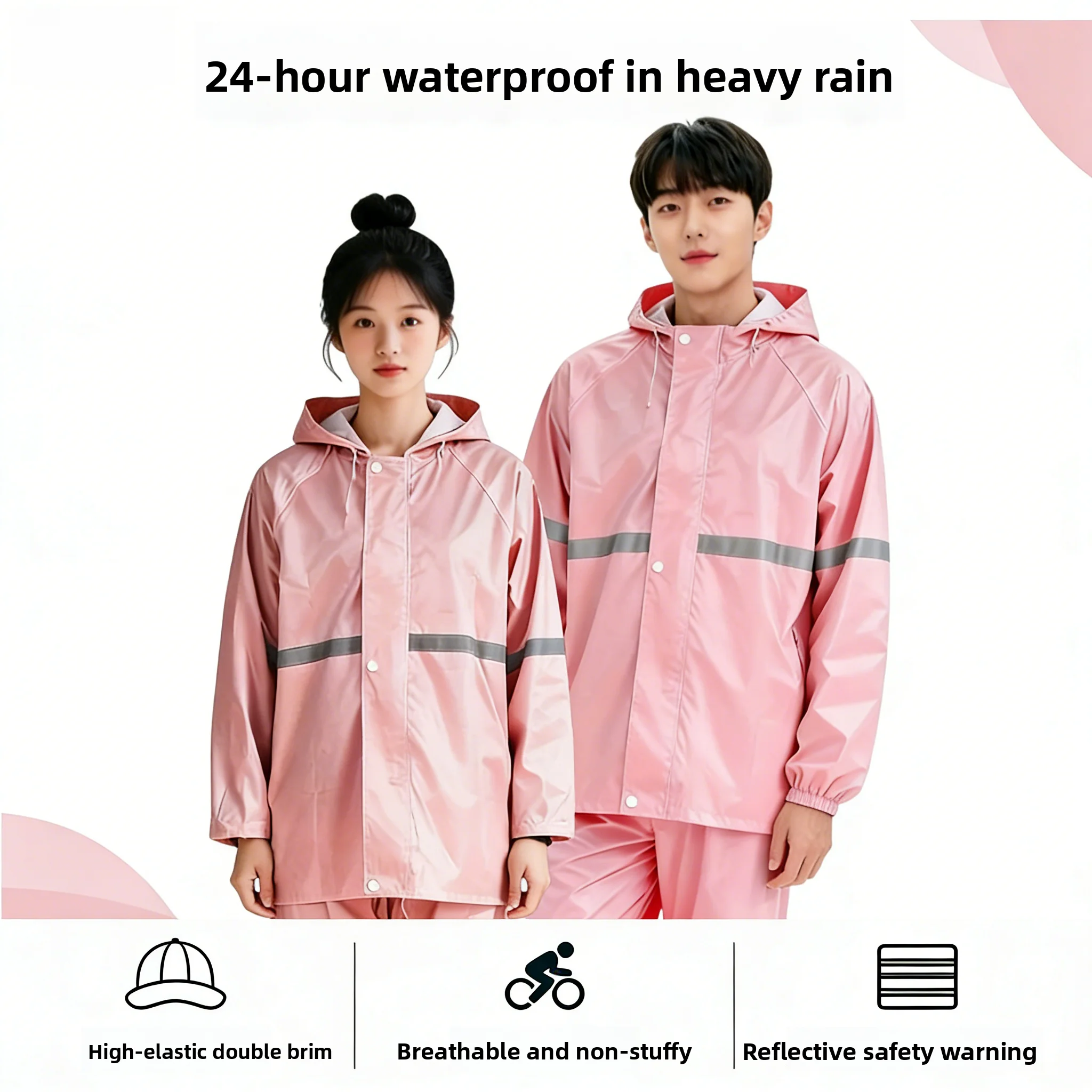 

Длинный водонепроницаемый костюм для езды на велосипеде, специальный комплект из плаща и брюк для курьеров, обеспечивающий полную защиту от сильного дождя при езде на велосипеде.