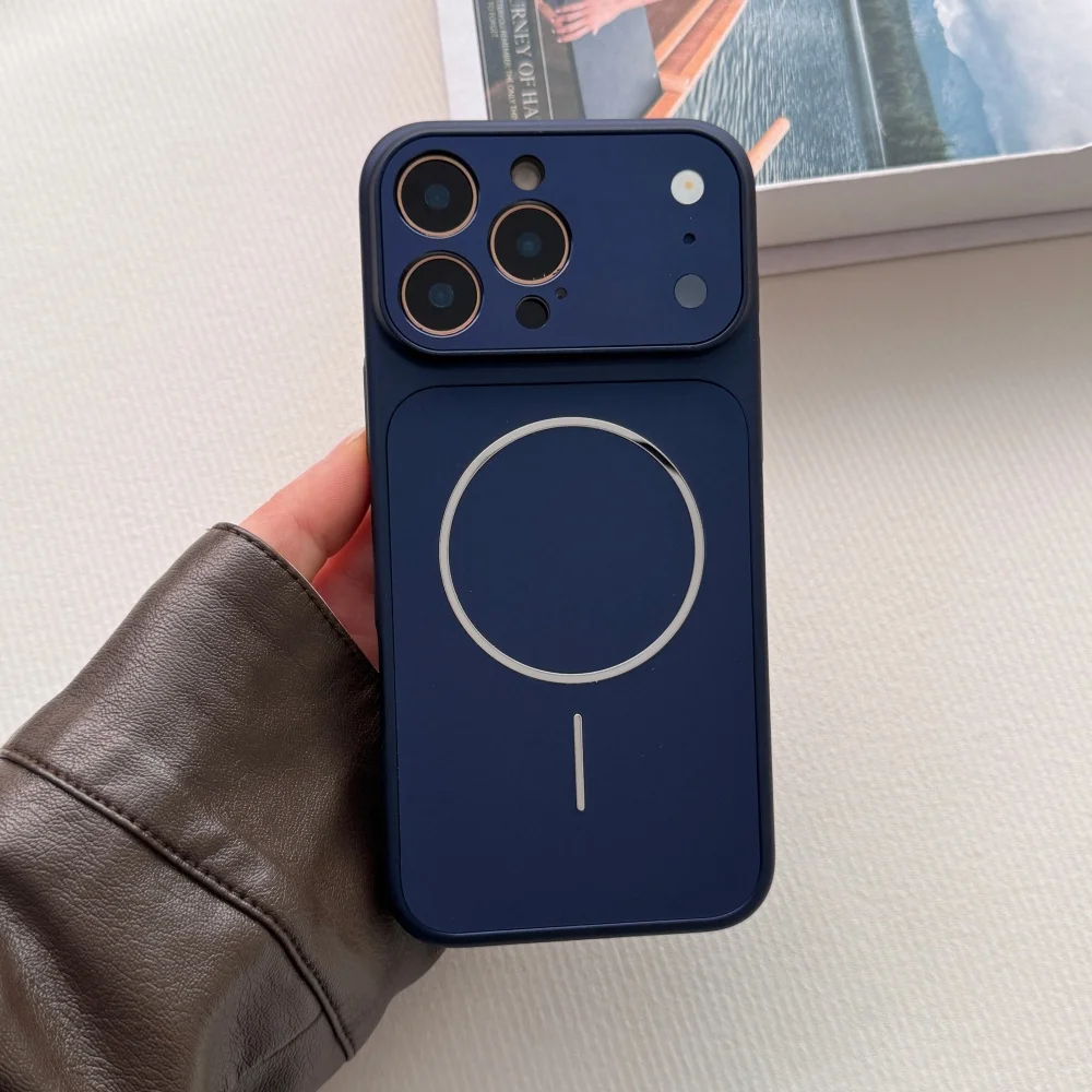 Funda protectora de teléfono con Nano lente esmerilada de lujo Original para iPhone 17 Pro Max 16 15 14 13 17 para cubierta mate de armadura magnética Magsafe