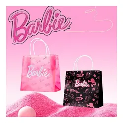 Anime Miniso Barbie Fashion Storage Bag Y2K Cartoon Cute Women's Large Capacity Handbag Kawaii Portable Shopping Bag Gift