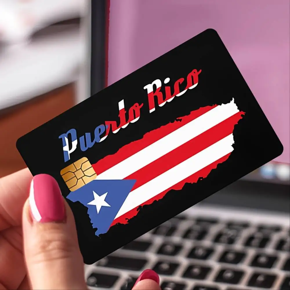 Puerto Rico Flag Credit Card Skin Sticker Casual Multi Functional PVC Decal For Bank Debit Transit Room Key Cards