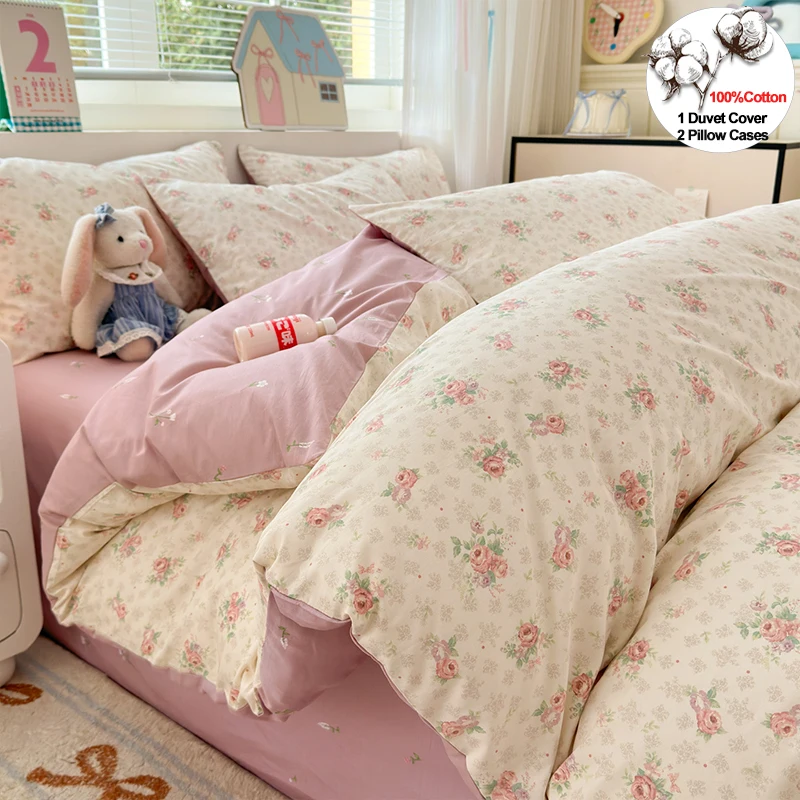 

Комплект супермягких пододеяльников из 100% хлопка высокой плотности — ультрамягкий комплект постельного белья, 1 пододеяльник, 2 наволочки, двойной/полный/одинарный/двойной