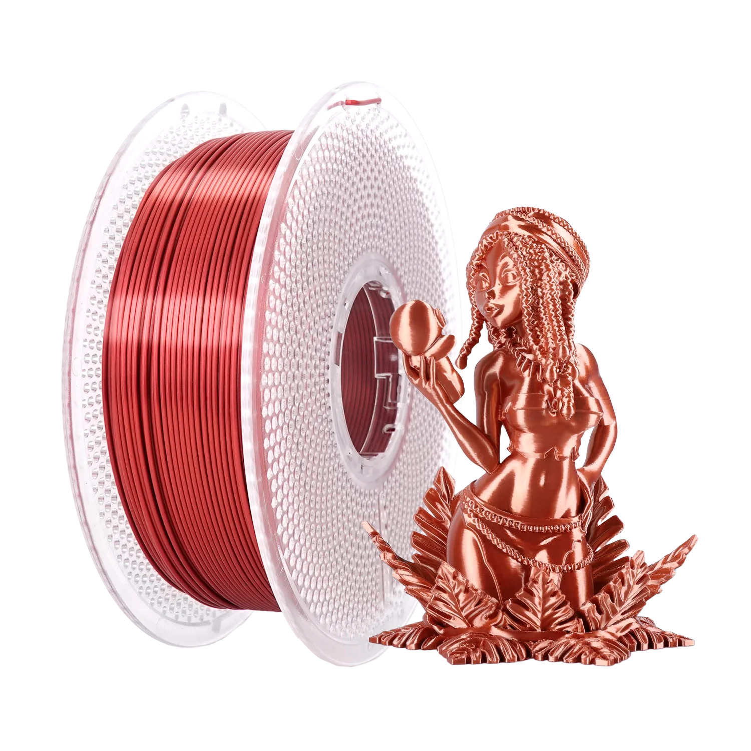 

Шелковая красная медная нить PLA 1,75 мм 1 кг (2,2 фунта), глянцевая блестящая нить 3D Printei PLA, точность на размер +/- 0,03 мм,