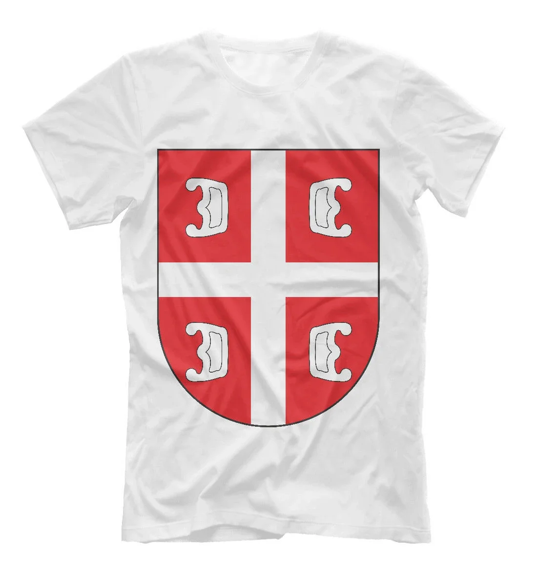 SERG Serbia Belgrade Serbian Shield T-Shirt 100% Cotton O-Neck Summer Short Sleeve Casual Mens T-shirt Size S-3XL