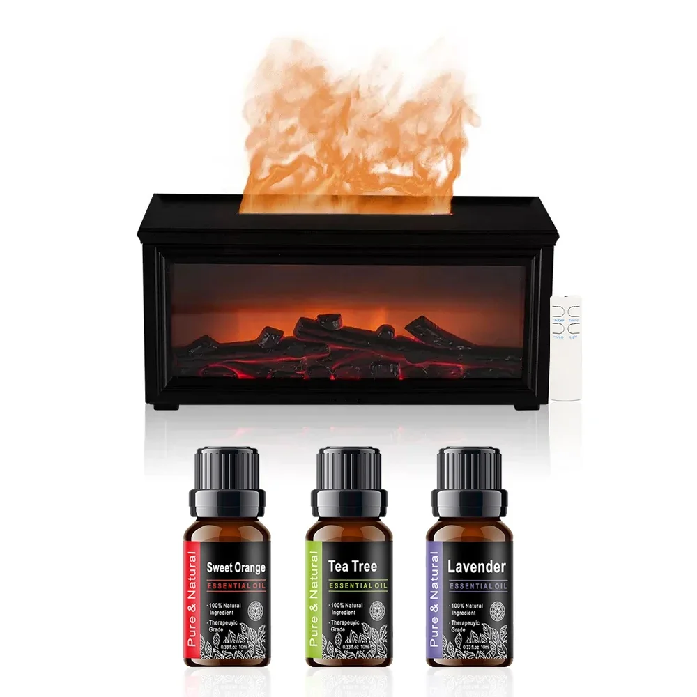 

Ультразвуковой увлажнитель воздуха 5-в-1 и диффузор эфирного масла с эффектом пламени, ночник — ароматерапия для дома, спальни, офиса