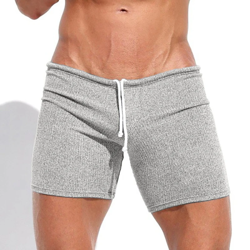 Summer Men's Shorts Casual Breathable Drawstring Shorts Solid-color  Running And Sports Shorts Surfing Beach Vacation 2025 New