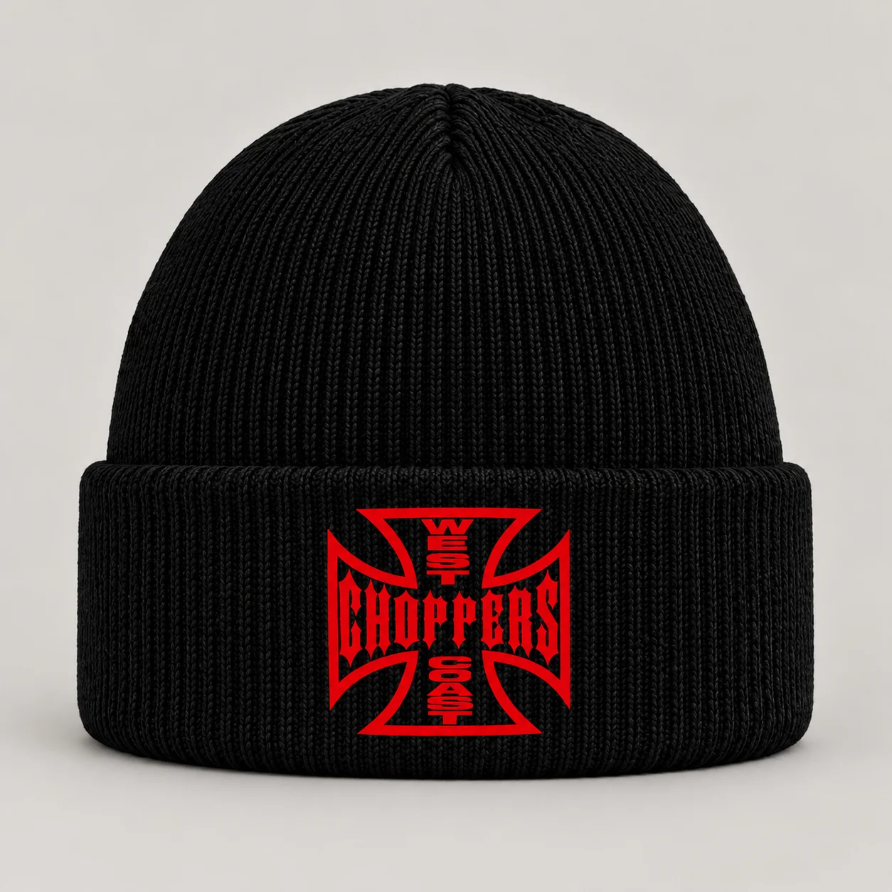 West Coast Choppers,iron Cross Design. Men Women Unisex Knitted Hat Beanie Pullover Cap Winter Thermal Warm Christmas Outdoor