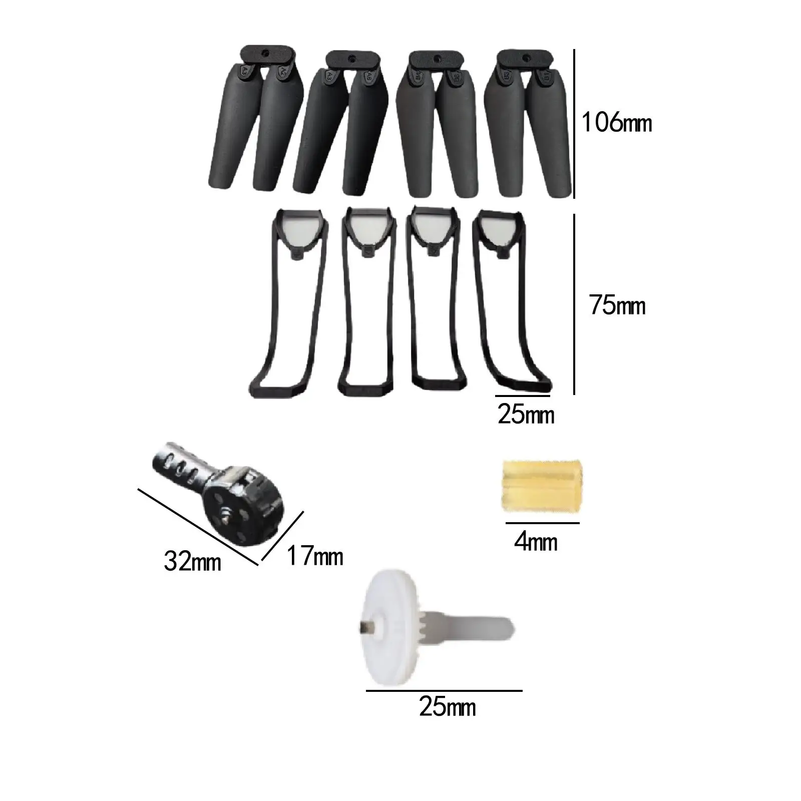 RC-Drohnenmotorgetriebe und Propellerkomponenten für E525 S89 Quadcopter