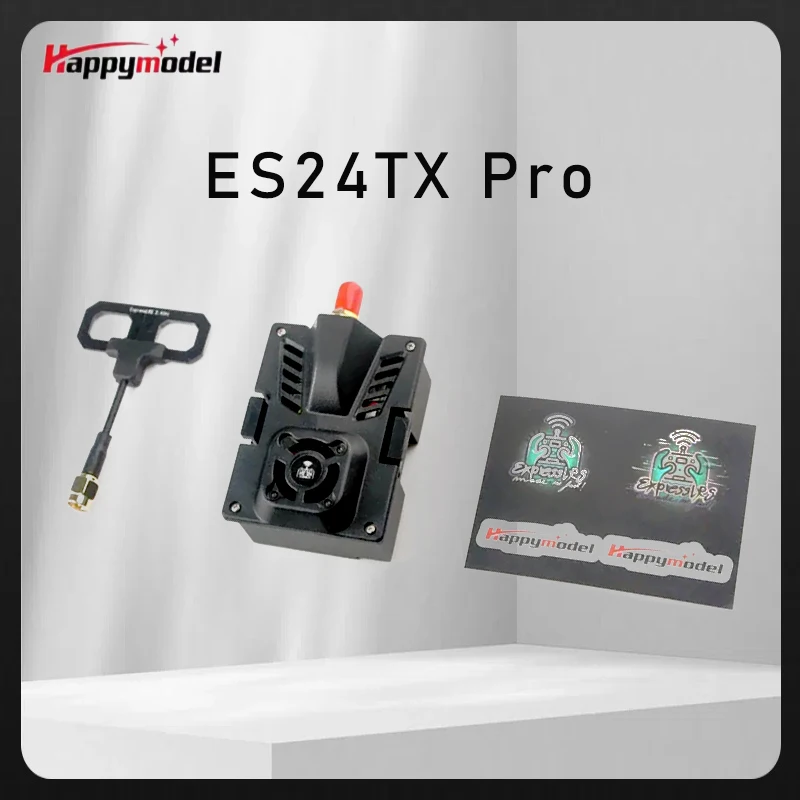 

HappyModel ES24TX Pro 2.4GHz 5-10V 1000mW ExpressLRS ELRS Micro TX Module With Cooling Fan RGB LED Module 4.18dBi Antenna