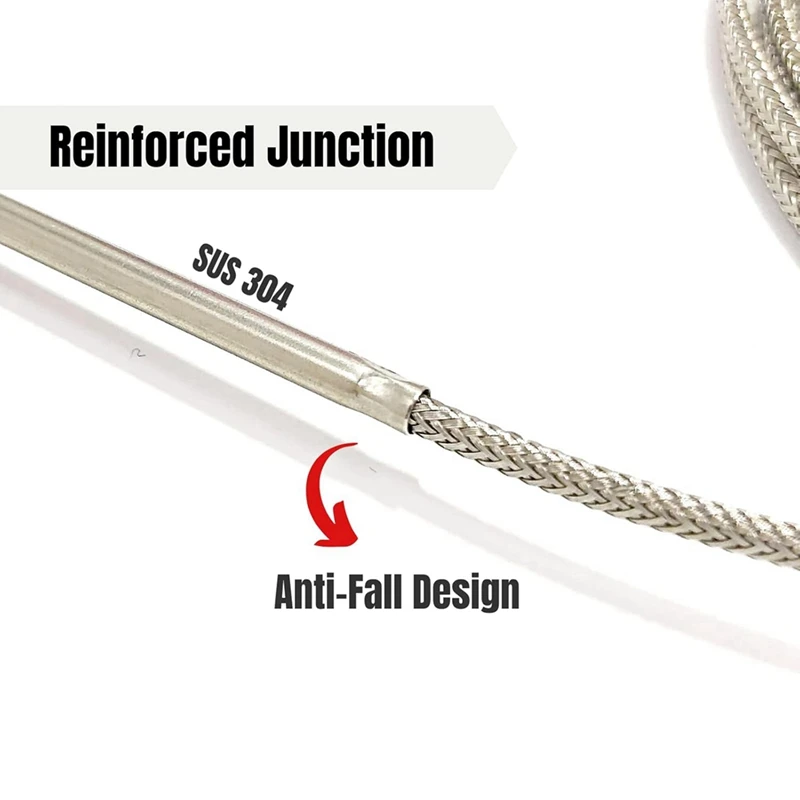 AC88-TCE-K02H3-100 K-Typ-Thermoelement-Metallsonde, geeignet für Ofen, K-Typ-Eingangsinstrument, Thermoelementsensor
