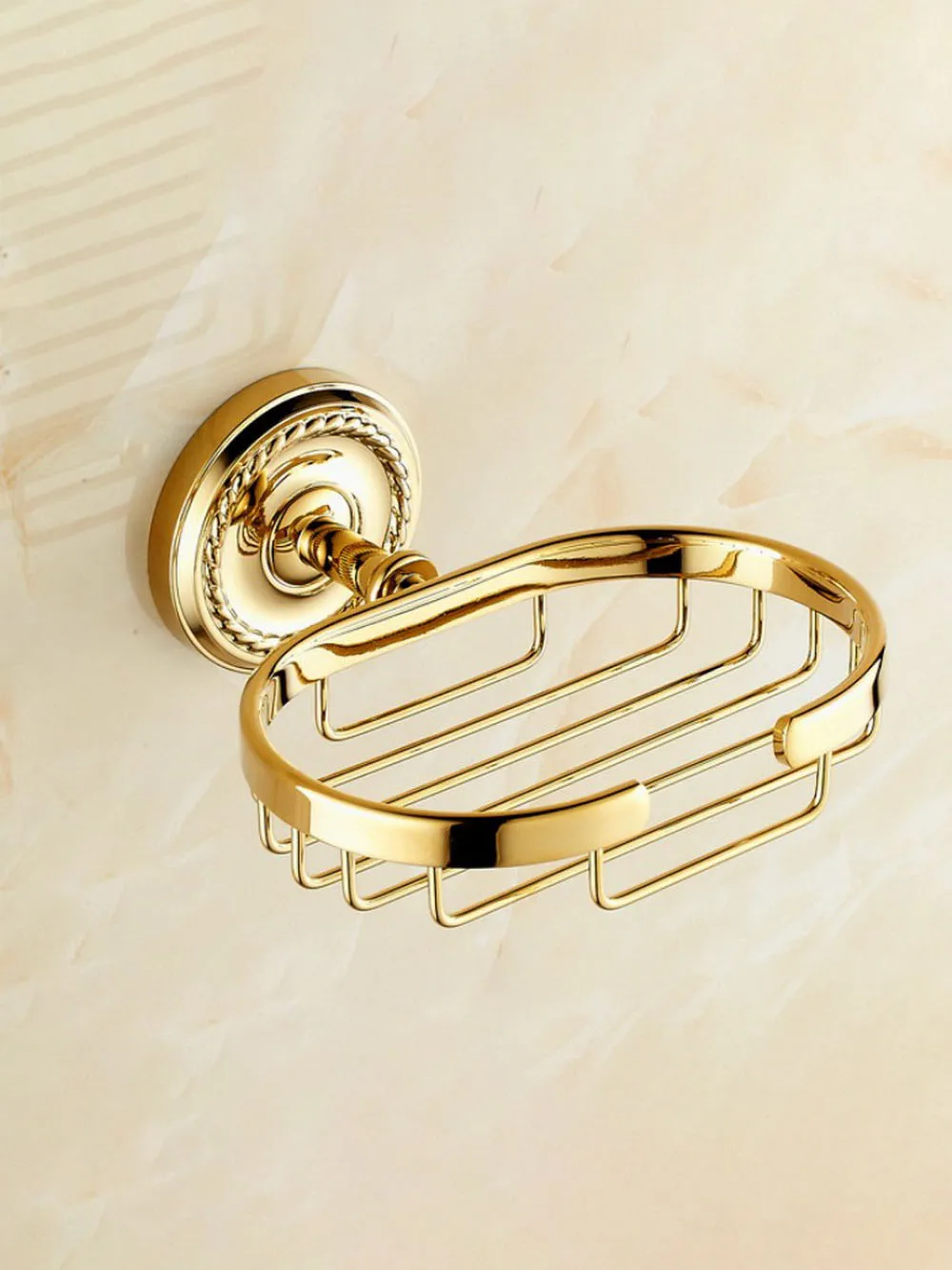 Gold Color Brass Bathroom Wall Mounted Soap Dish Holder aba607 - view 5